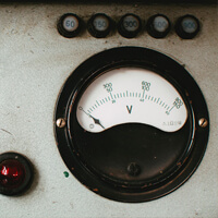 Gauge showing reading